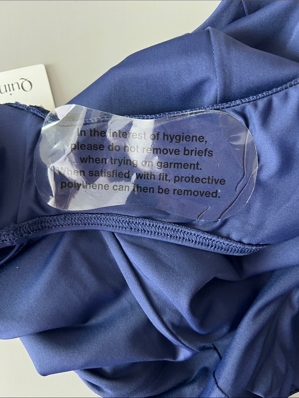 New Quince Italian Plunge One-Piece Swimsuit in Deep Blue Size XS - Picture 4 of 8